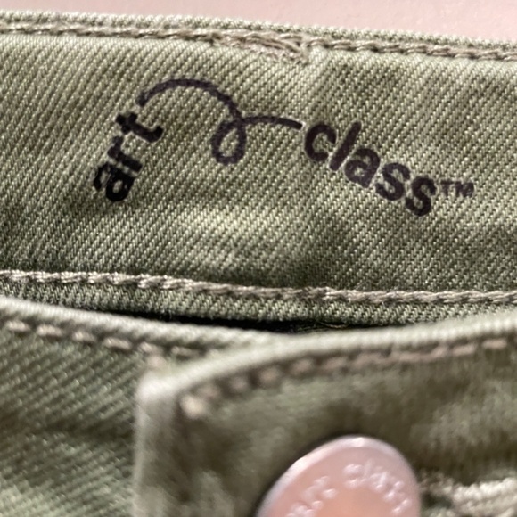 Art Class Girls’ Green High Rise Slim Cargo Pants - Picture 5 of 6